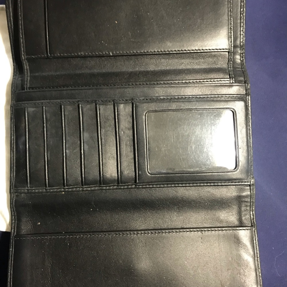 Black Coach Trifold Wallet - Picture 4 of 5